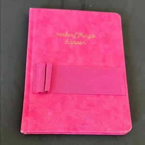 Pink Journal with Gold Text
